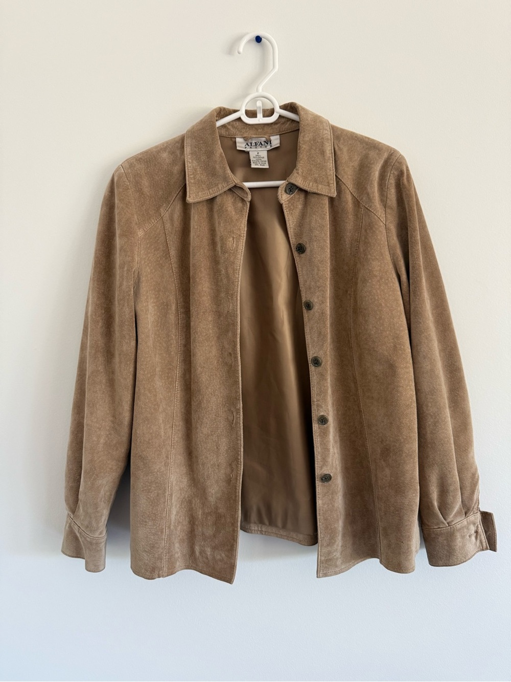 Alfani Men's Suede Shirt Jacket in Light Brown